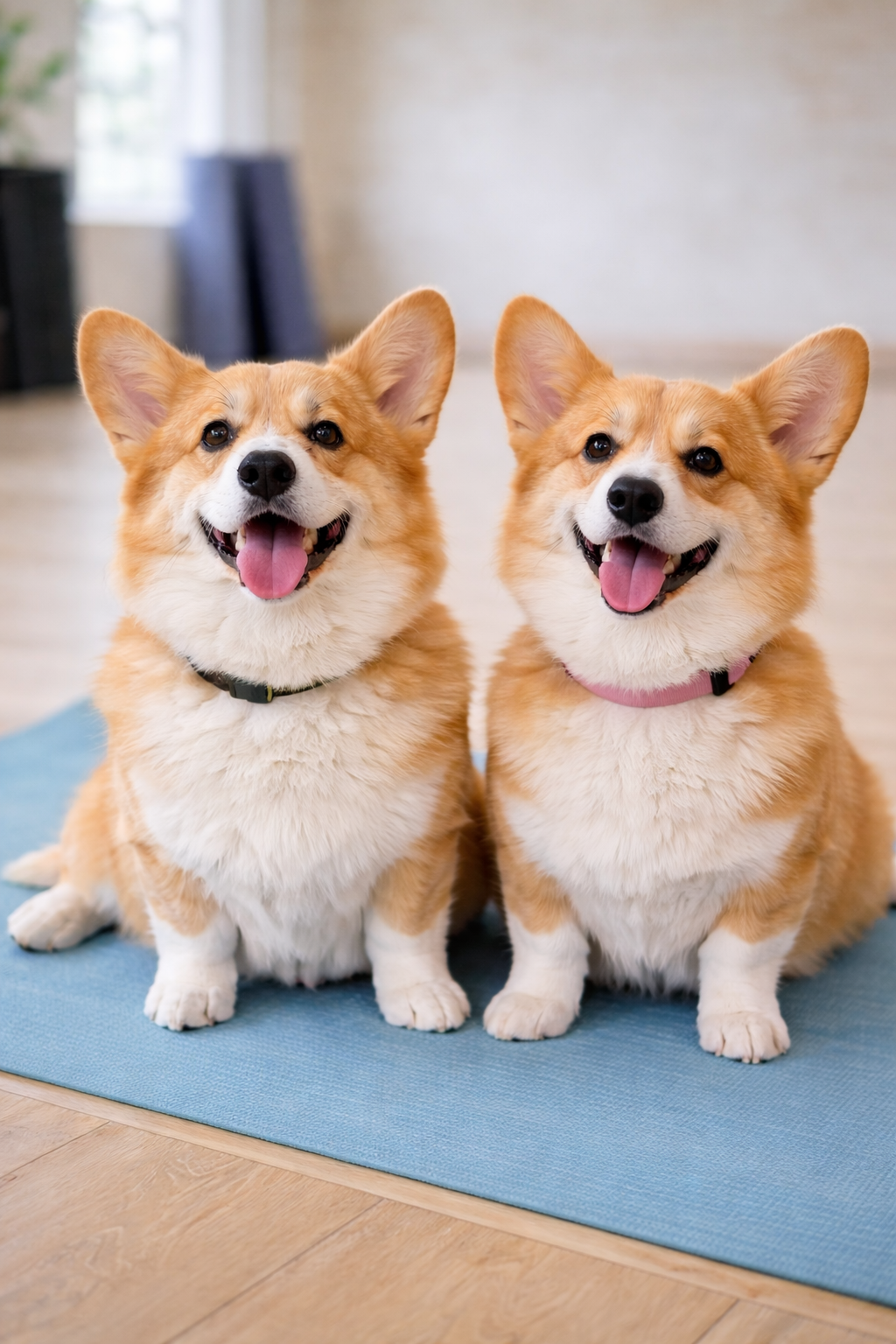 Йога с корги — другая поза